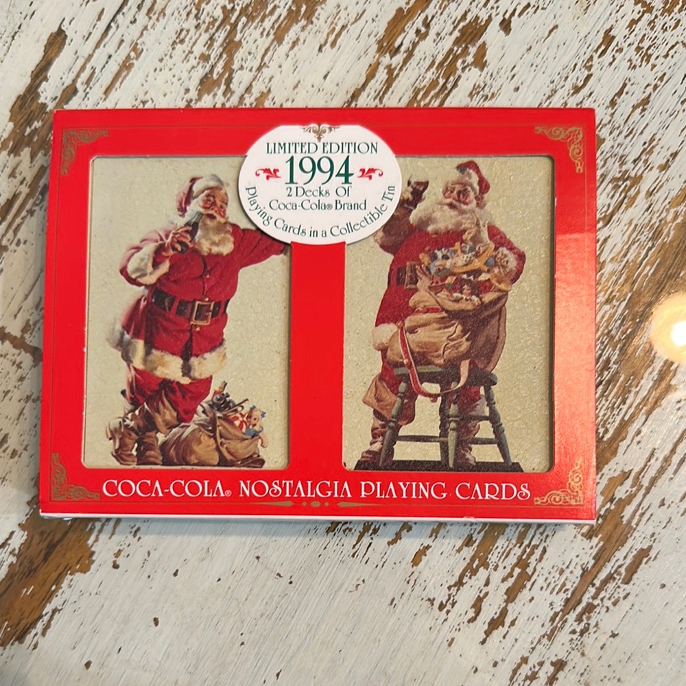 Coca-Cola Nostalgia Playing Cards - Red and Gold